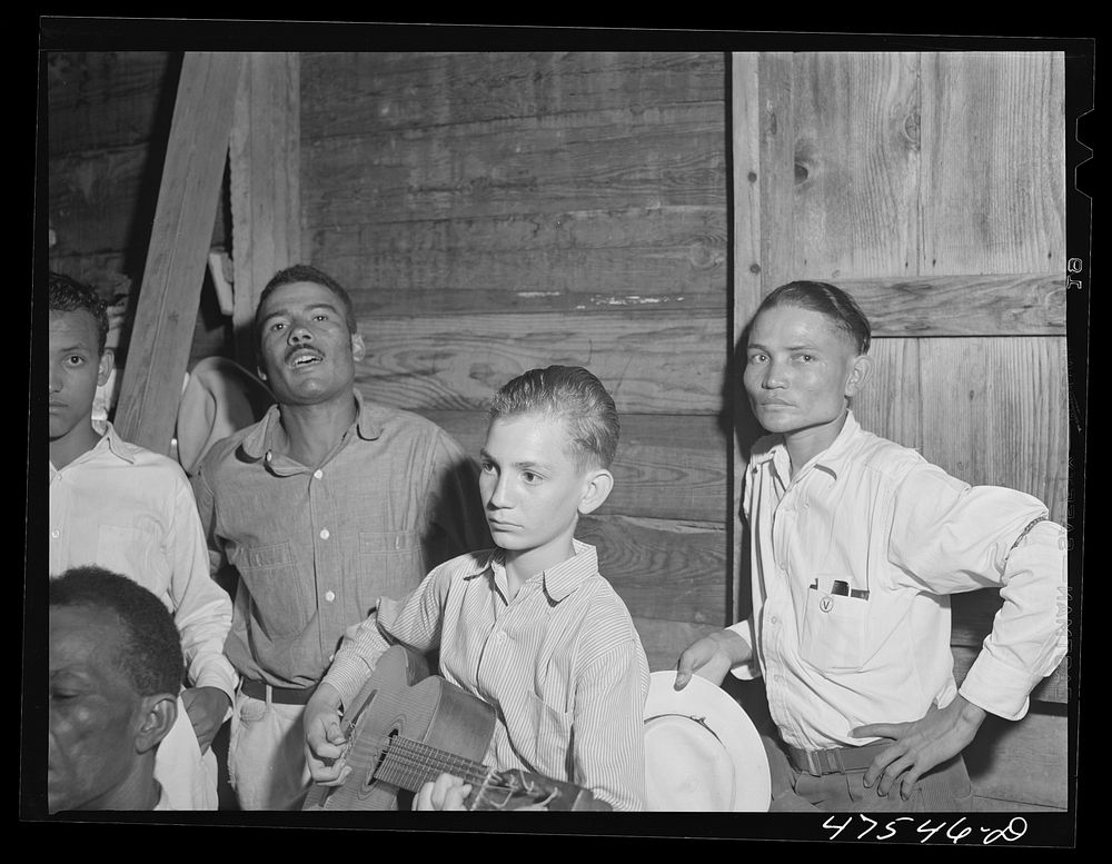 [Untitled photo, possibly related to: Guanica, Puerto Rico (vicinity). At a Three Kings' eve party in a tenant farmer's home…