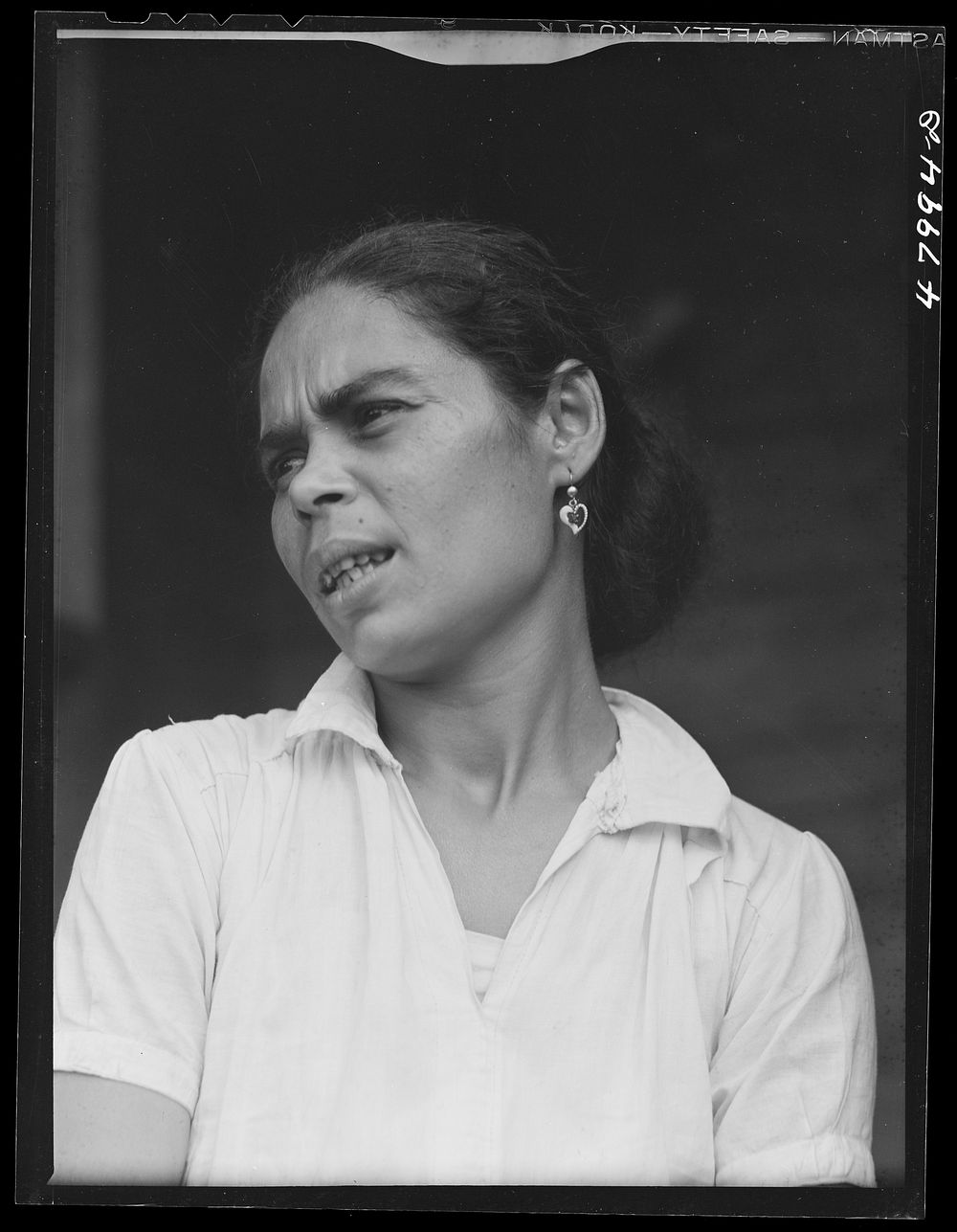 [Untitled photo, possibly related to: San Sebastian, Puerto Rico. Farm laborer's wife living in the hills]. Sourced from the…