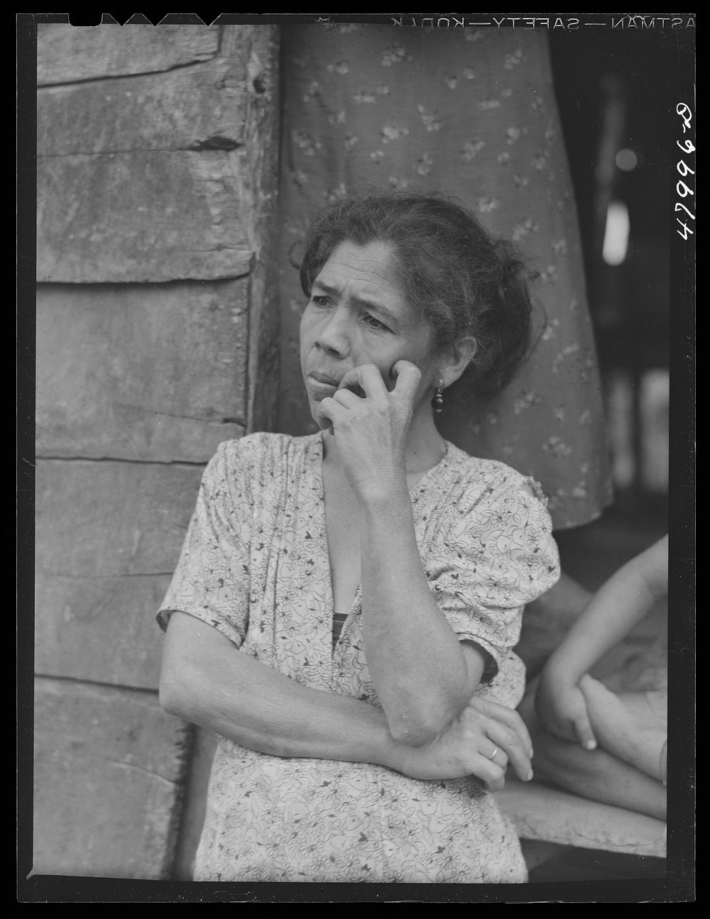Utuado, Puerto Rico (vicinity). Farm laborer's wife who was being interviewed for eligibility in FSA (Farm Security…