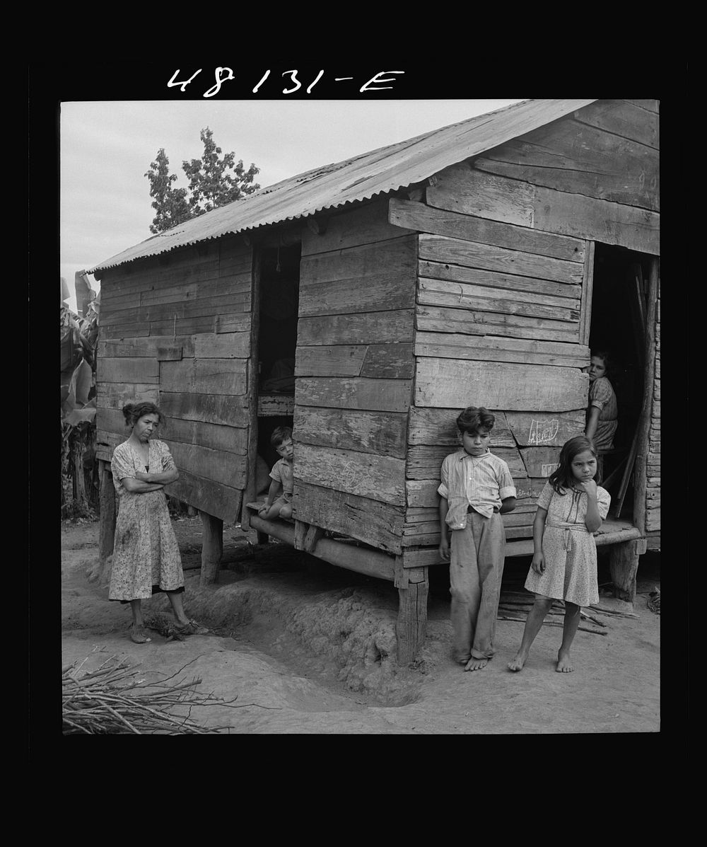 Utuado, Puerto Rico (vicinity). Farm labor family in the hills. Sourced from the Library of Congress.