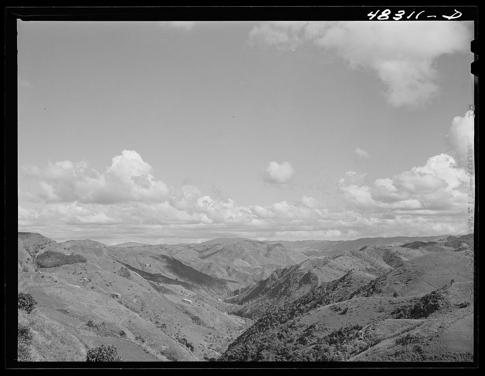 Barranquitas (vicinity), Puerto Rico. Mountains. Sourced from the Library of Congress.