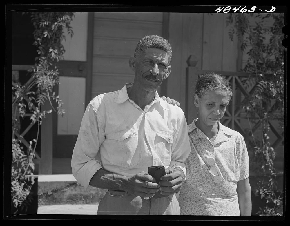 Aibonito (vicinity), Puerto Rico. FSA (Farm Security Administration) borrower and his wife. Sourced from the Library of…