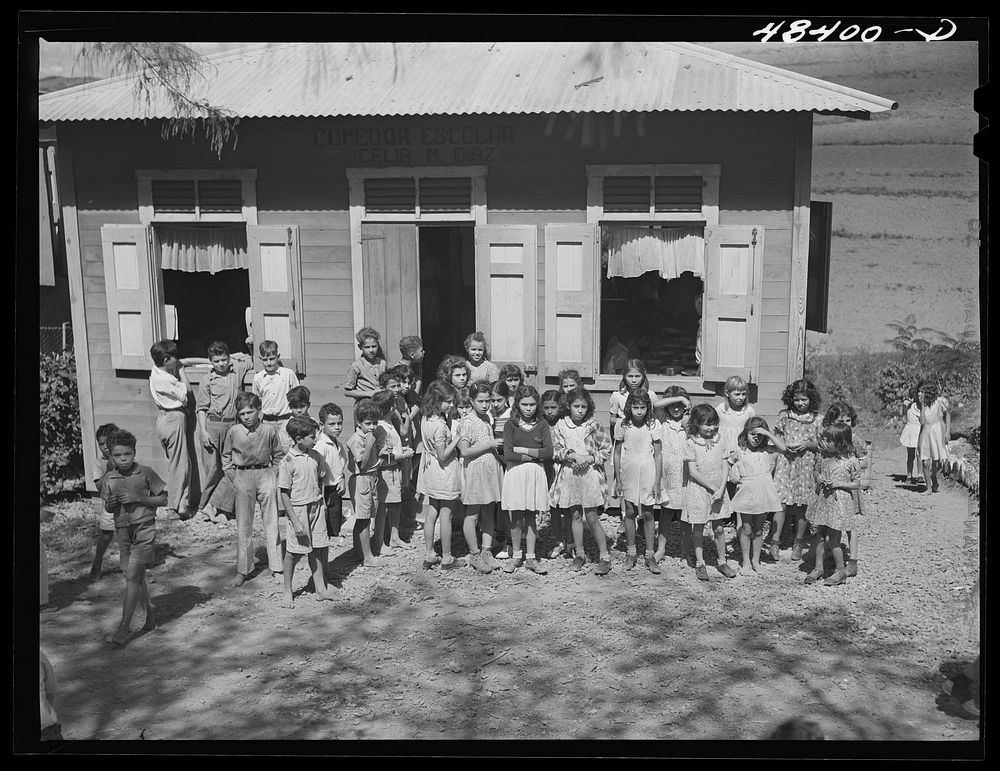 Aibonito, Puerto Rico. Children at school. Sourced from the Library of Congress.