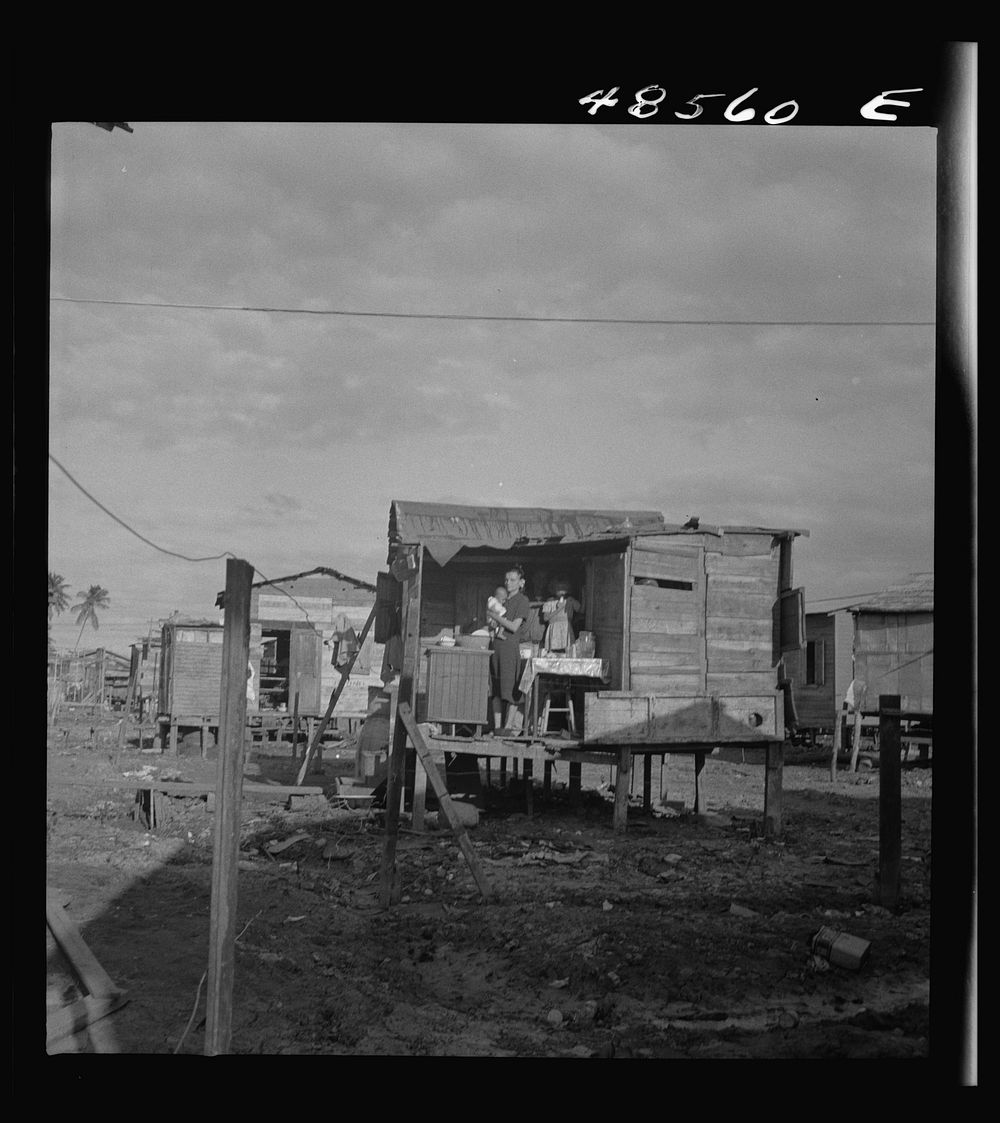 [Untitled photo, possibly related to: San Juan, Puerto Rico. El Fangitto, the slum area]. Sourced from the Library of…
