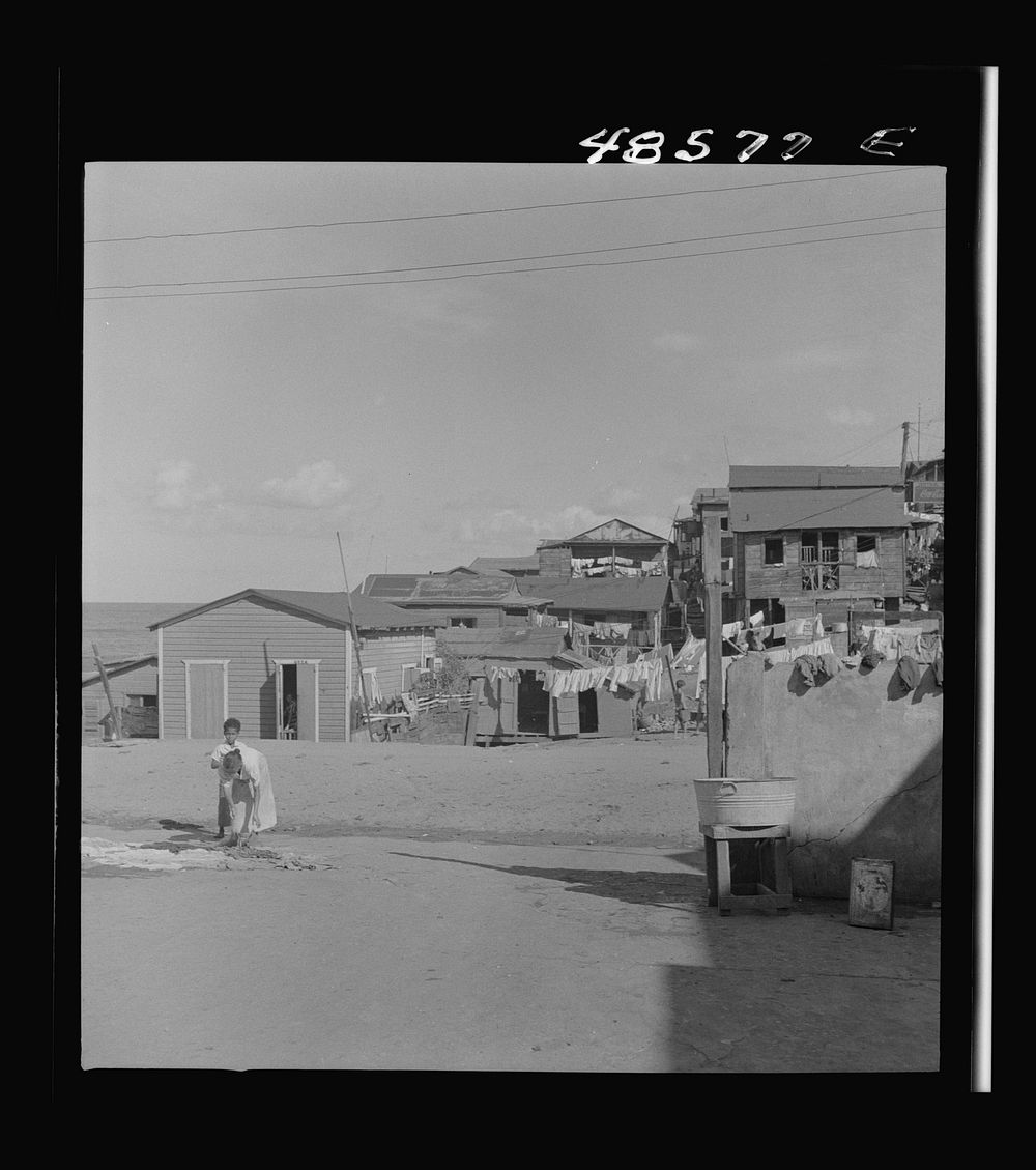 San Juan, Puerto Rico. La Perla, the slum area. Sourced from the Library of Congress.