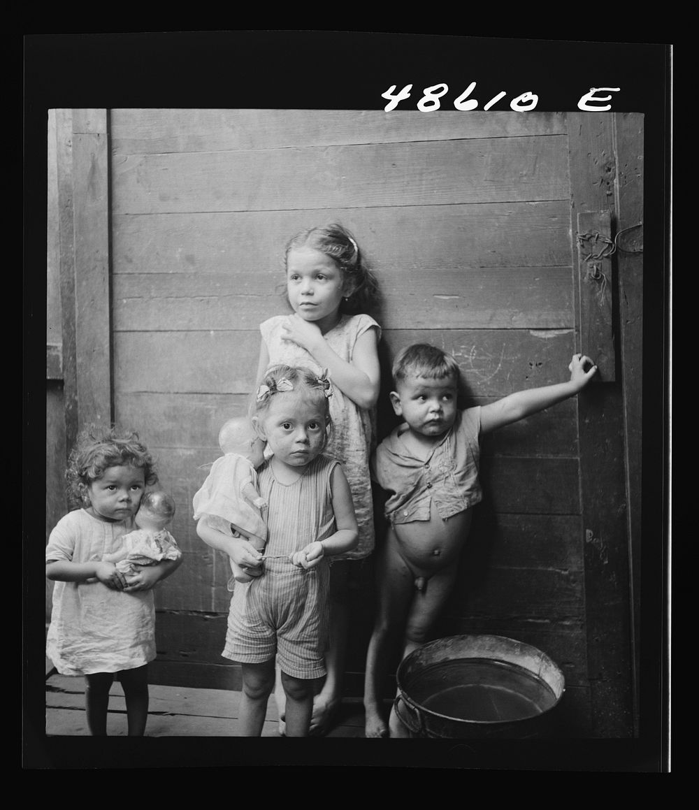 [Untitled photo, possibly related to: San Juan, Puerto Rico. Children in La Perla, the slum area]. Sourced from the Library…