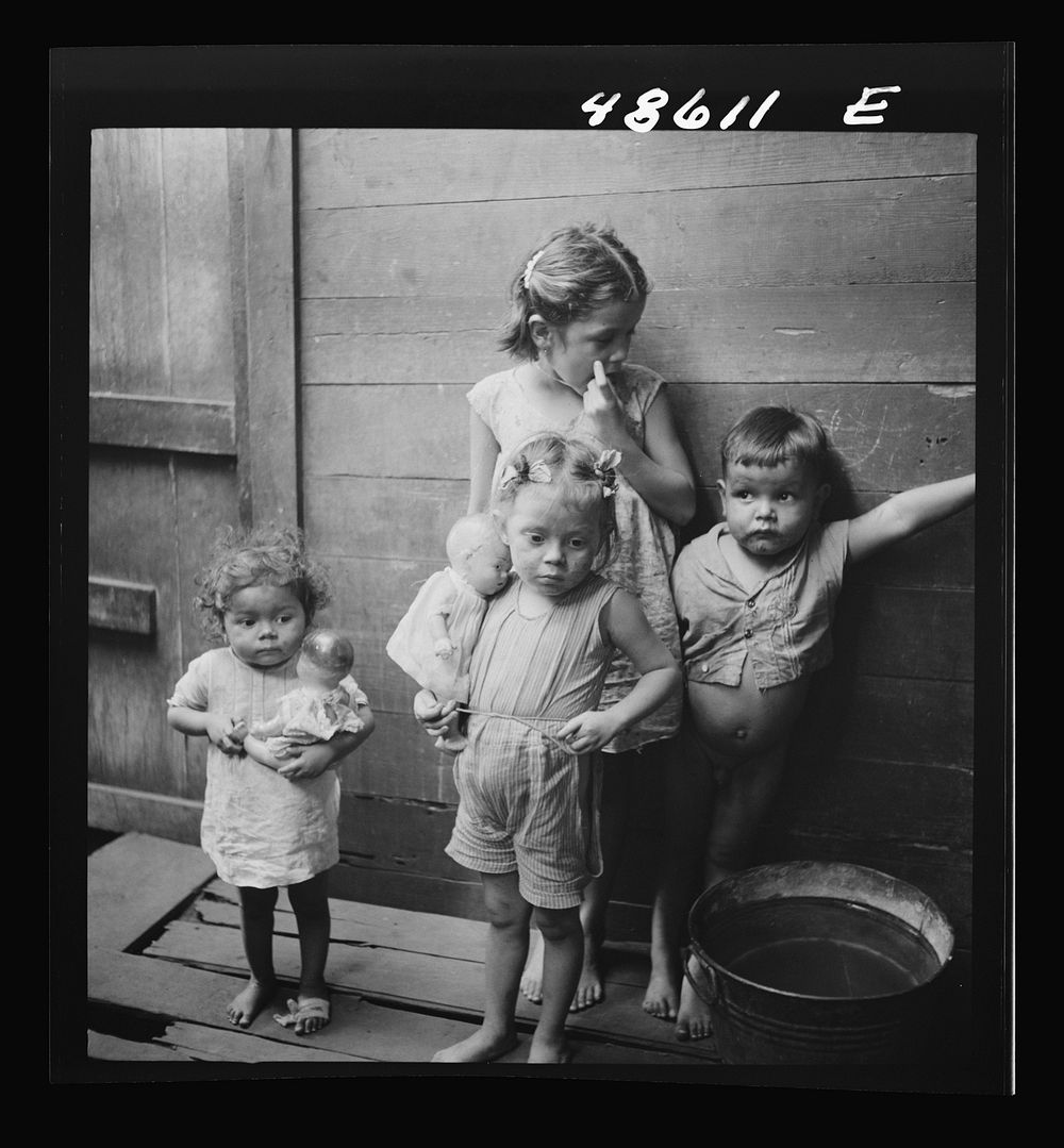 San Juan, Puerto Rico. Children in La Perla, the slum area. Sourced from the Library of Congress.