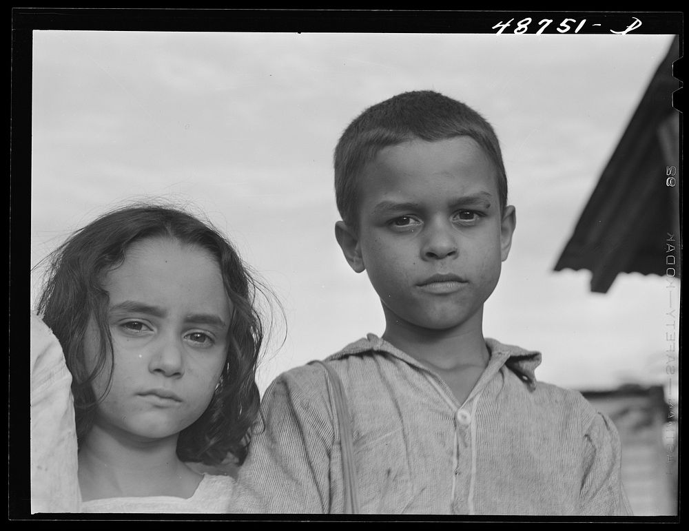 [Untitled photo, possibly related to: Caguas, Puerto Rico (vicinity). Children of a farm laborer's family]. Sourced from the…