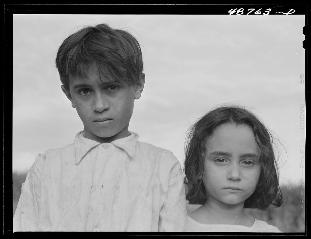 Caguas, Puerto Rico (vicinity). Children of a farm laborer's family. Sourced from the Library of Congress.