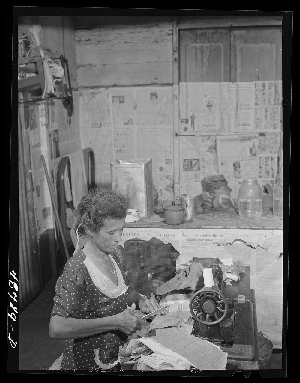 Bayamon, Puerto Rico. Needle work in a small work-shop. Sourced from the Library of Congress.
