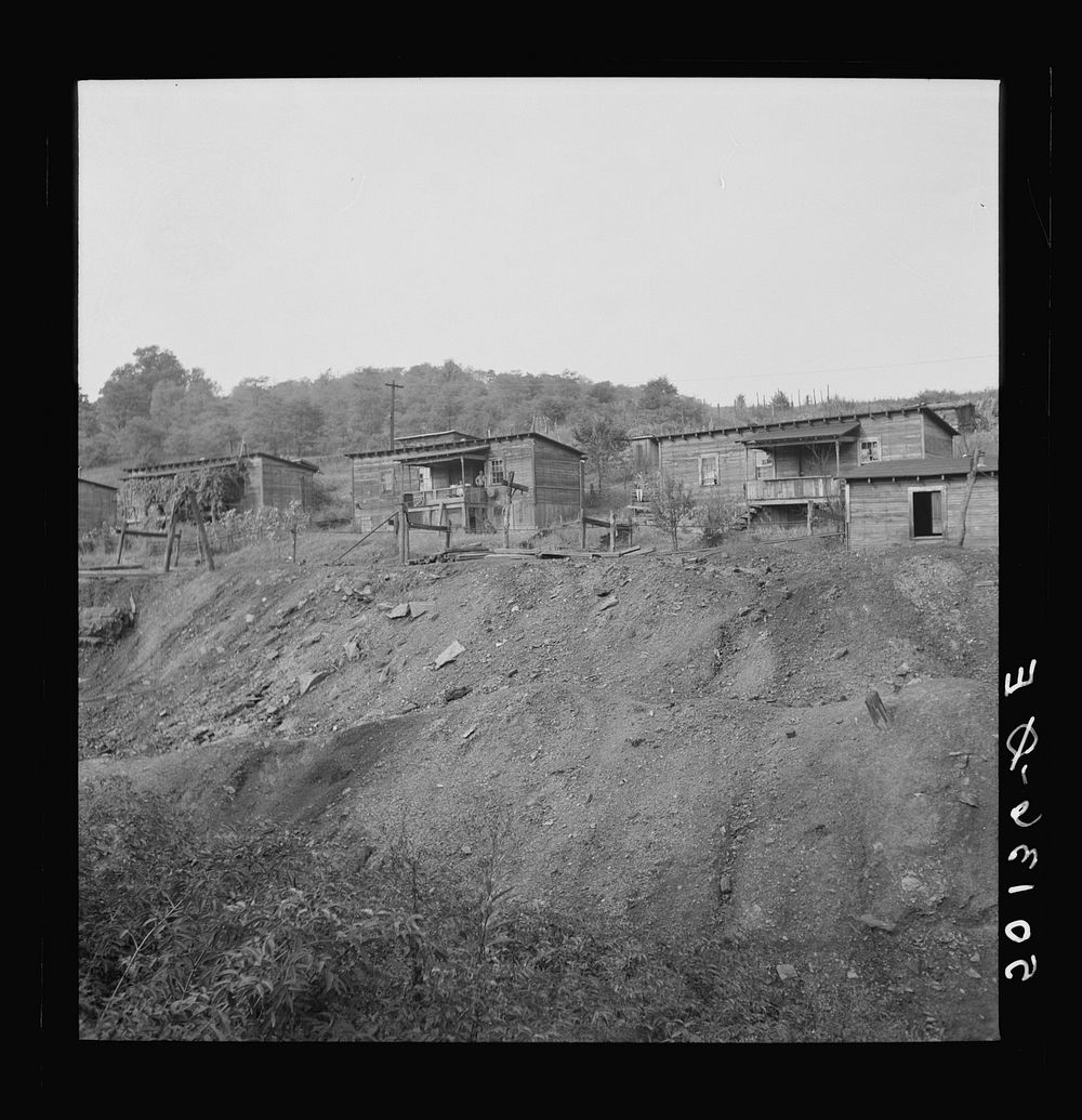 [Untitled photo, possibly related to: Company houses, coal mining section. Pursglove, Scotts Run, West Virginia]. Sourced…