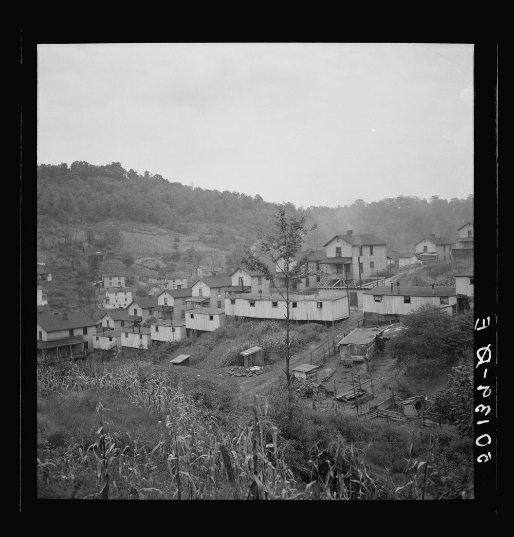 Company houses, coal mining section. Pursglove, Scotts Run, West Virginia. Sourced from the Library of Congress.