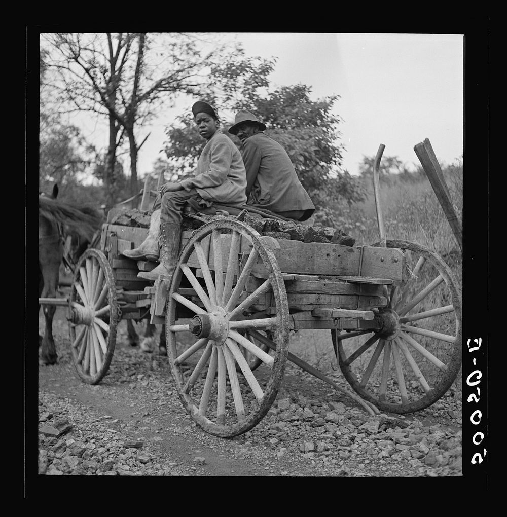 [Untitled photo, possibly related to: Hauling coal up the hill, picked up near mines, to his home. Chaplin, West Virginia].…