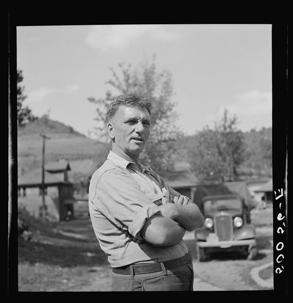 [Untitled photo, possibly related to: Coal miner, now unemployed, Scotts Run, West Virginia at Jere. "Jes so long as I see…
