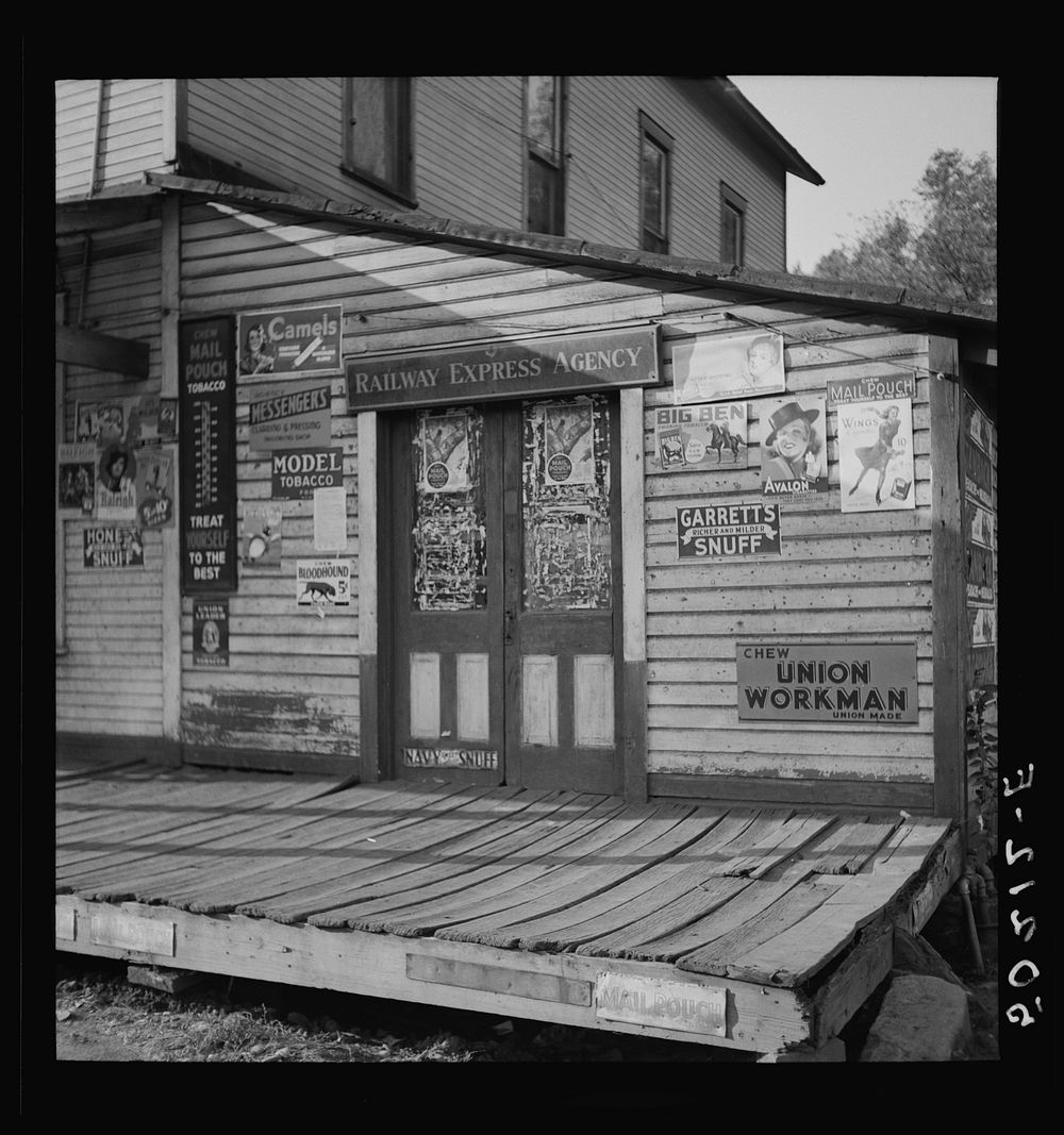 [Untitled photo, possibly related to: Storefront in mining town. Osage, West Virginia]. Sourced from the Library of Congress.