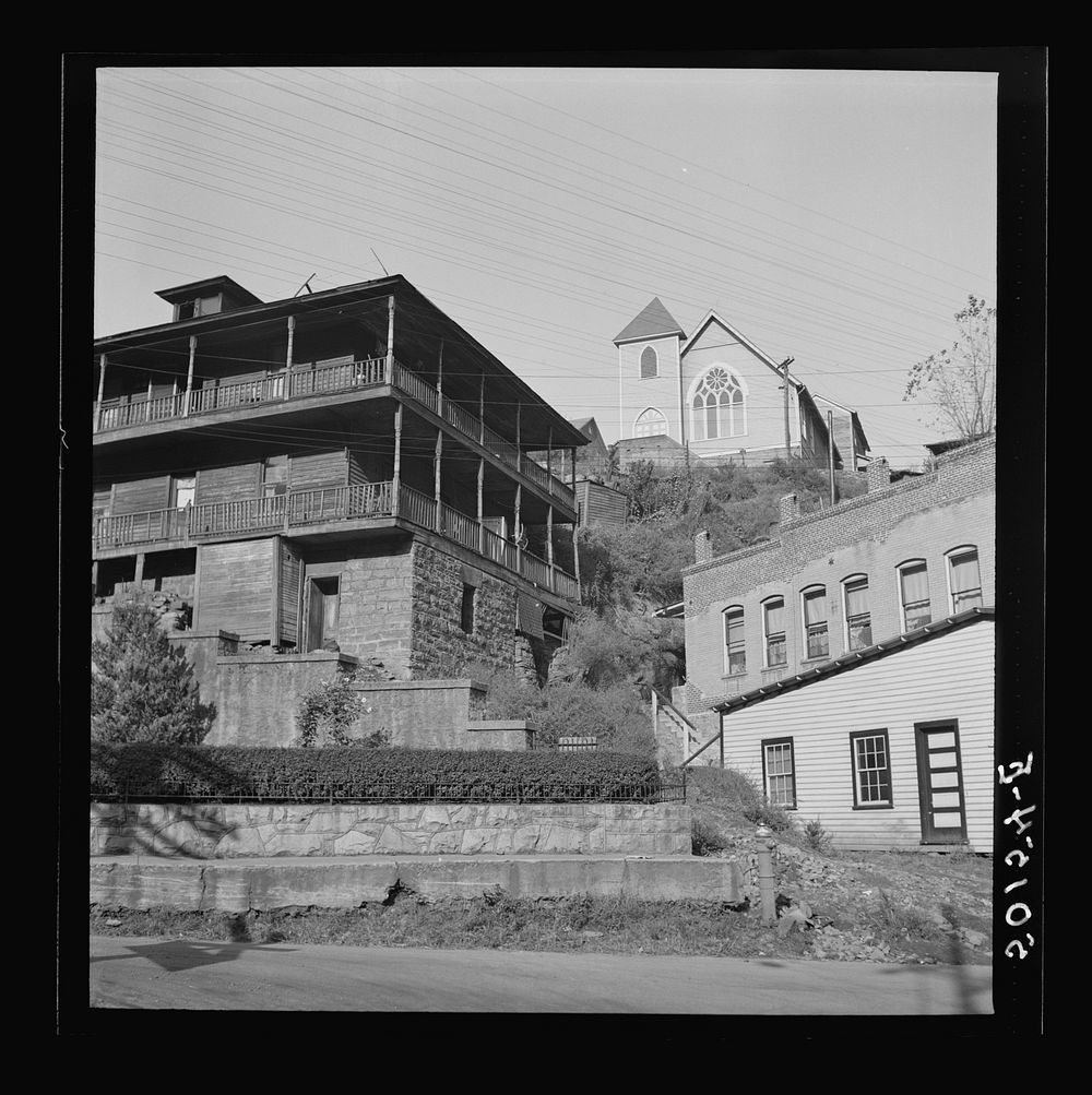 Part of coal mining town in Welch. Bluefield section of West Virginia. Sourced from the Library of Congress.