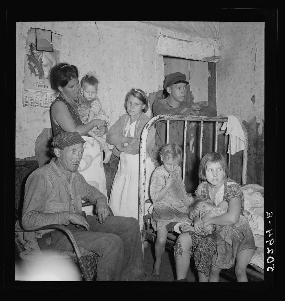Coal miner and wife and children. He has been injured in mines four times.  Since last year, has been refused work, now is…