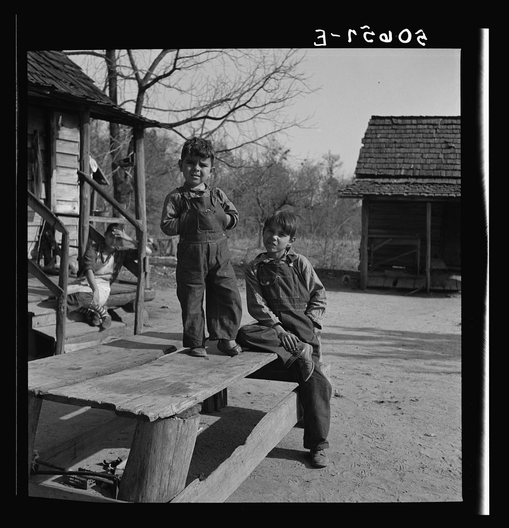 [Untitled photo, possibly related to: Indian children (mixed breed) near Maxton, North Carolina]. Sourced from the Library…