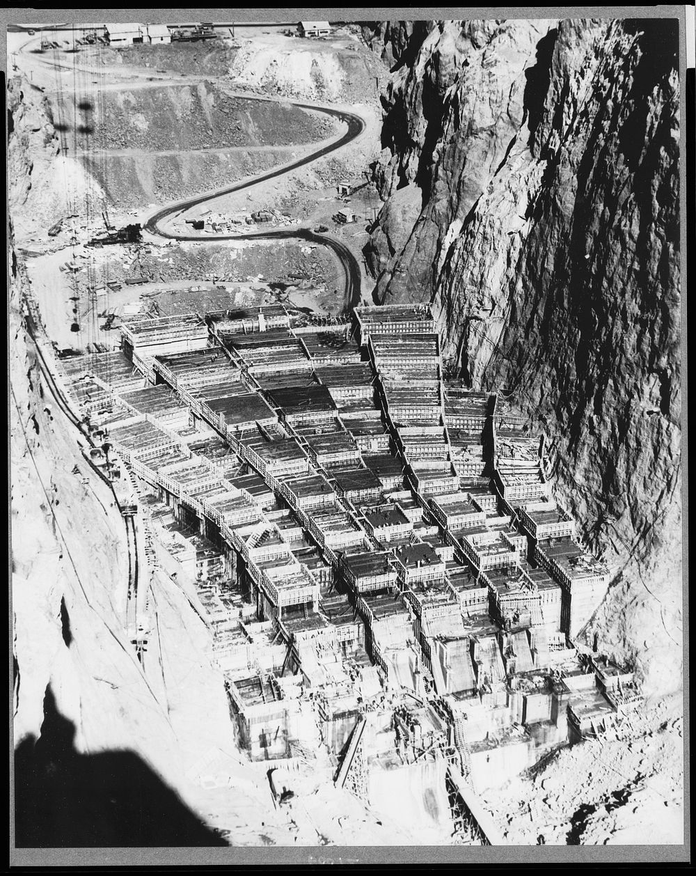Boulder Canyon Reclamation Project, Arizona and Nevada, Oct. 2, 1934. Nevada wing of the power plant as seen from the…