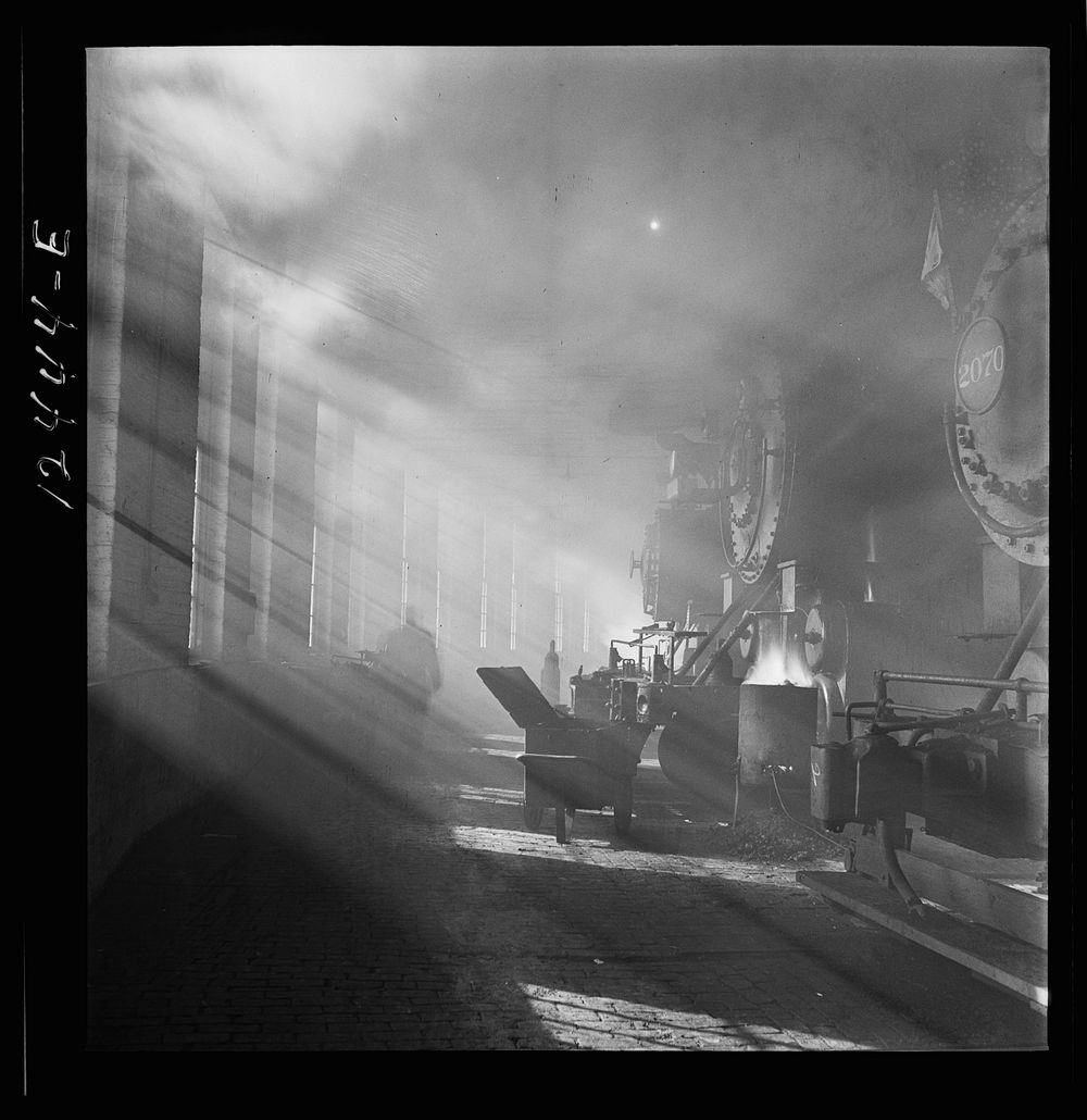 [Untitled photo, possibly related to: Chicago, Illinois. In the roundhouse at a Chicago and Northwestern Railroad yard].…