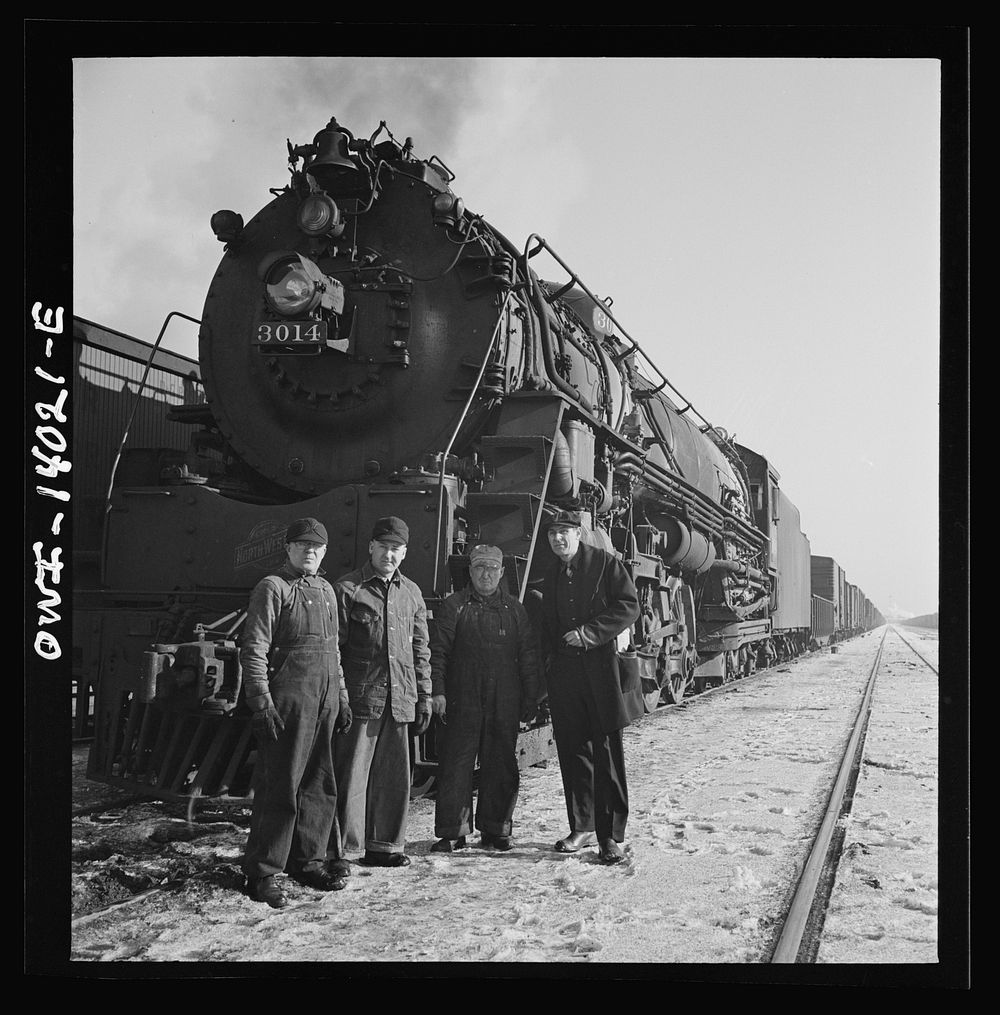Freight train operations on the Chicago and Northwestern Railroad between Chicago and Clinton, Iowa. The fireman is in the…