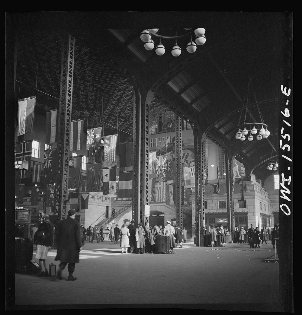[Untitled photo, possibly related to: Chicago, Illinois. Union Station train concourse]. Sourced from the Library of…