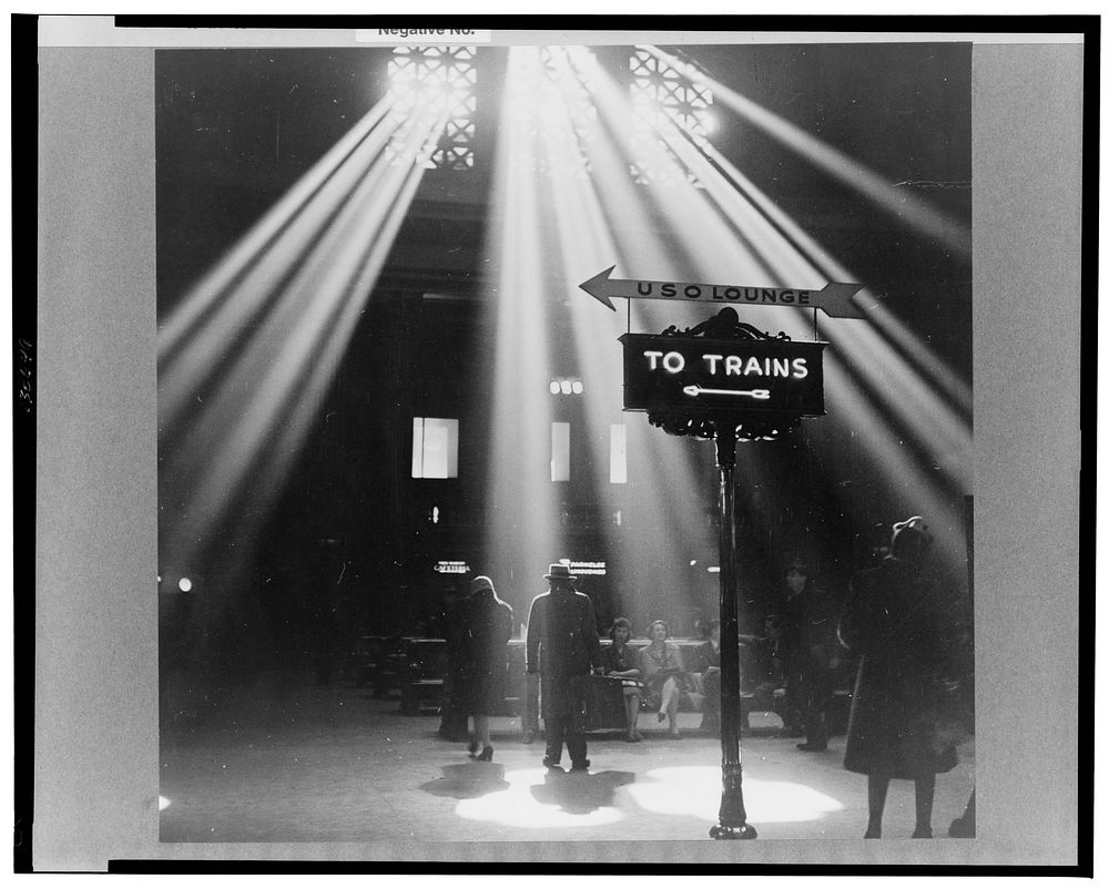 Chicago, Illinois. In the waiting room of the Union Station. Sourced from the Library of Congress.