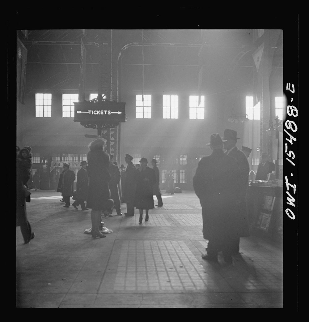 Chicago, Illinois. In the train concourse at the Union Station. Sourced from the Library of Congress.