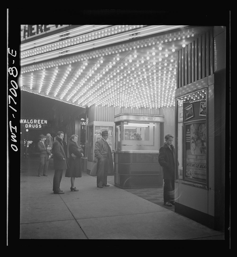 [Untitled photo, possibly related to: Blue Island, Illinois. The Senise family going to the movies]. Sourced from the…