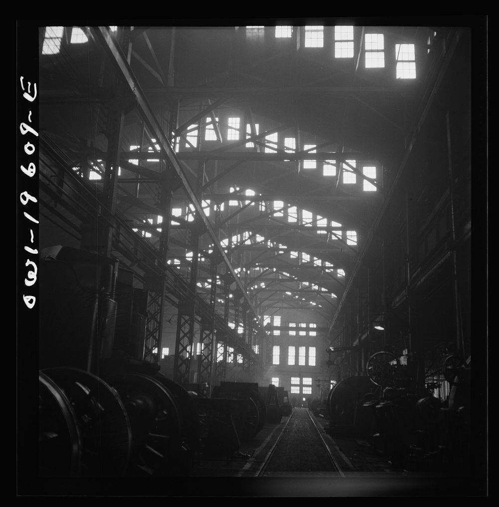 [Untitled photo, possibly related to: Topeka, Kansas. A general view of a part of the locomotive shops of the Atchison…