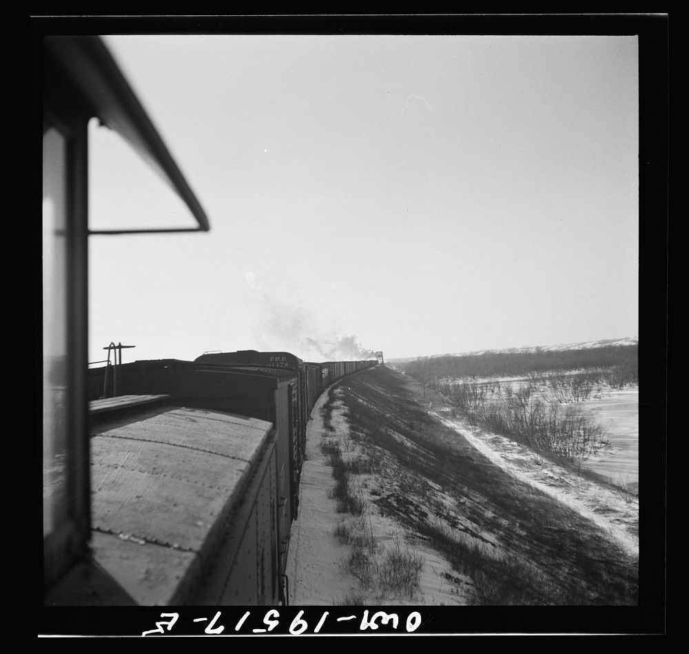 [Untitled photo, possibly related to: Toluca (vicinity), Illinois. Farm landscape along the Atchison, Topeka and Santa Fe…