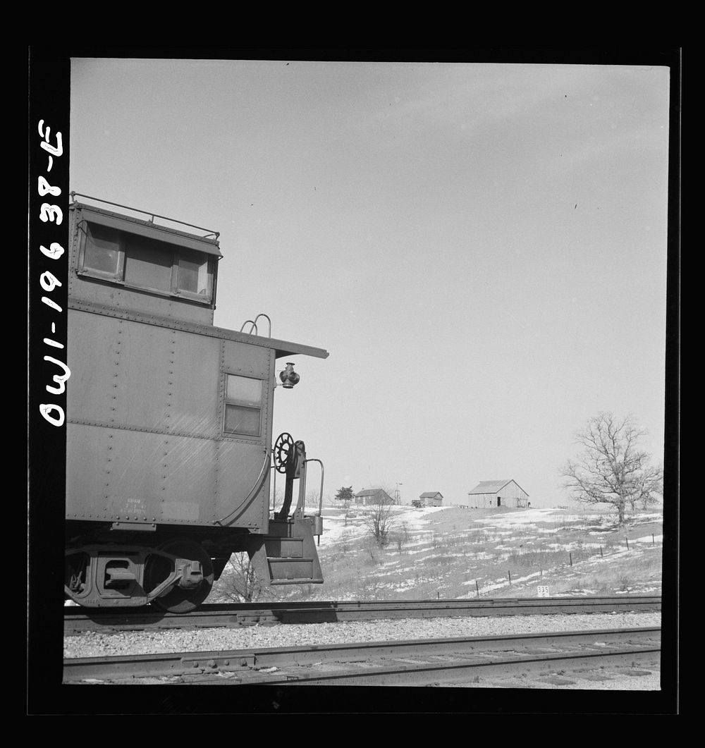 Baring (vicinity), Missouri. Missouri farmstead along the Atchison, Topeka, and Santa Fe Railroad between Madison, Iowa and…