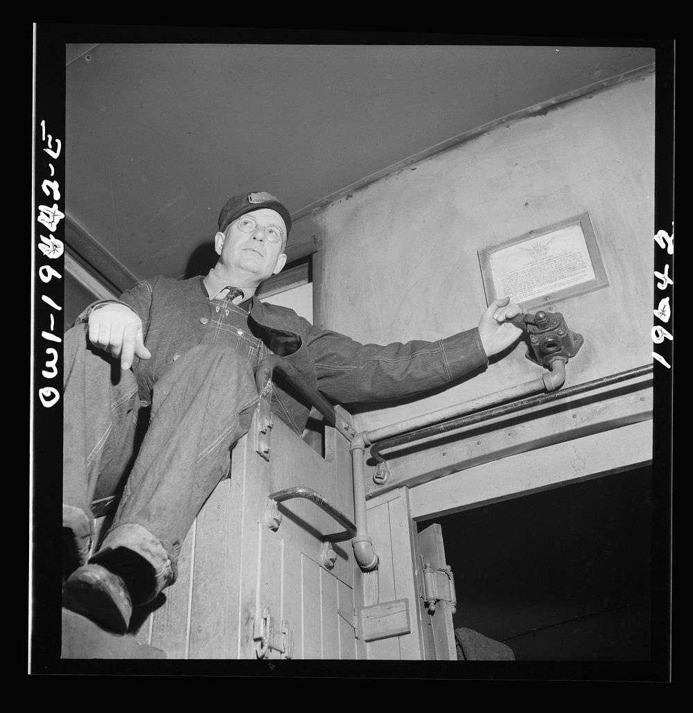 Hart (vicinity), Missouri. The conductor uses his air valve in emergencies when it is necessary for him to stop the train…