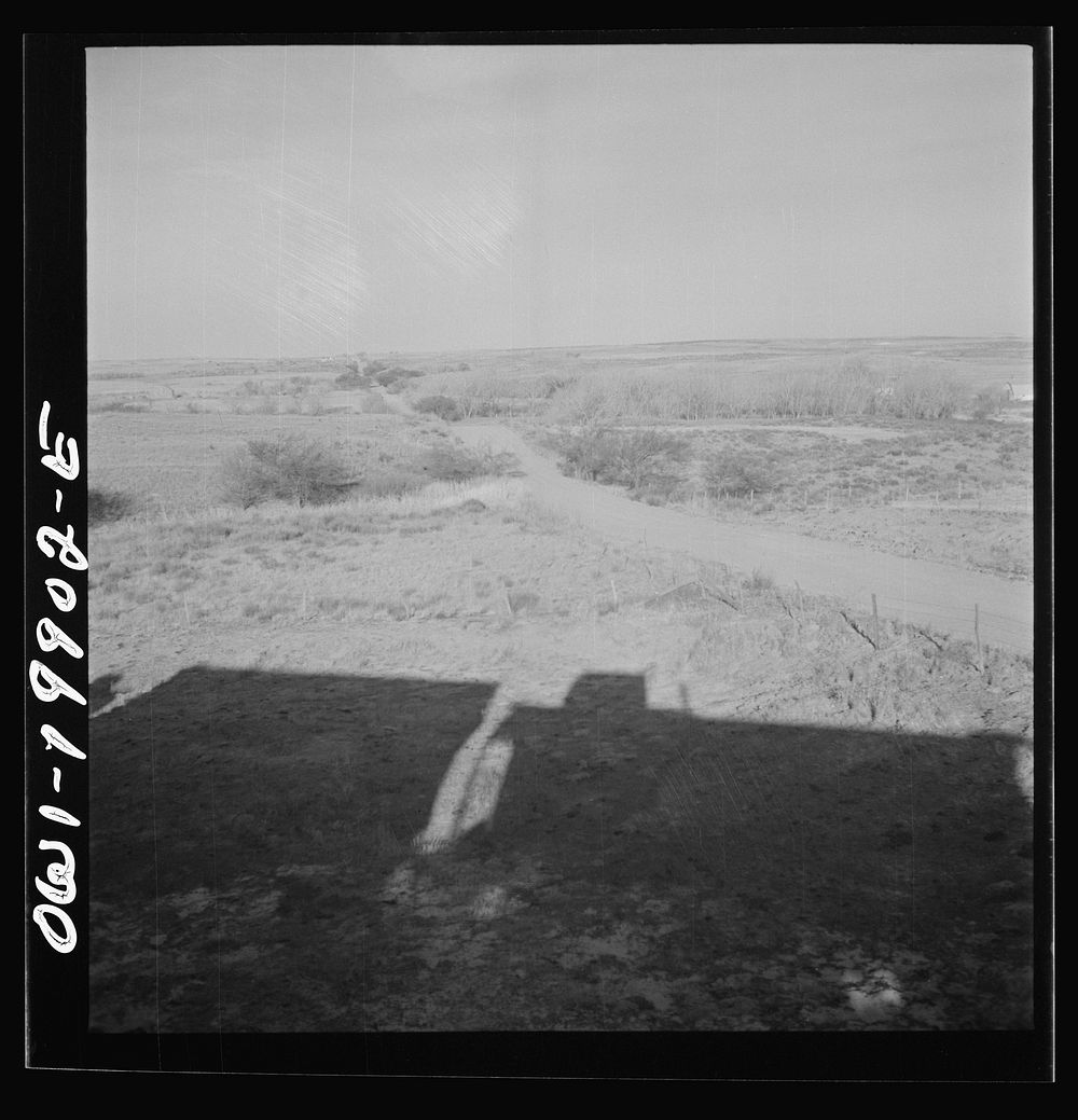 Tangier, Oklahoma. Scrub lands along the Atchison, Topeka, and Santa Fe Railroad. Sourced from the Library of Congress.