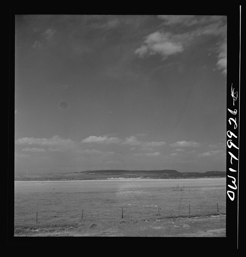 [Untitled photo, possibly related to: Crossing the "breaks" country of the northeast Texas Panhandle on the Atchison, Topeka…