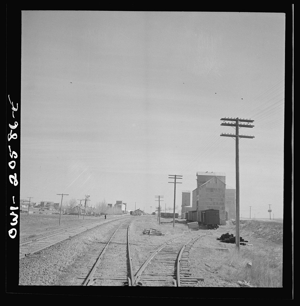 Friona, Texas. Going through the town on the Atchison, Topeka, and Santa Fe Railroad between Amarillo, Texas and Clovis, New…