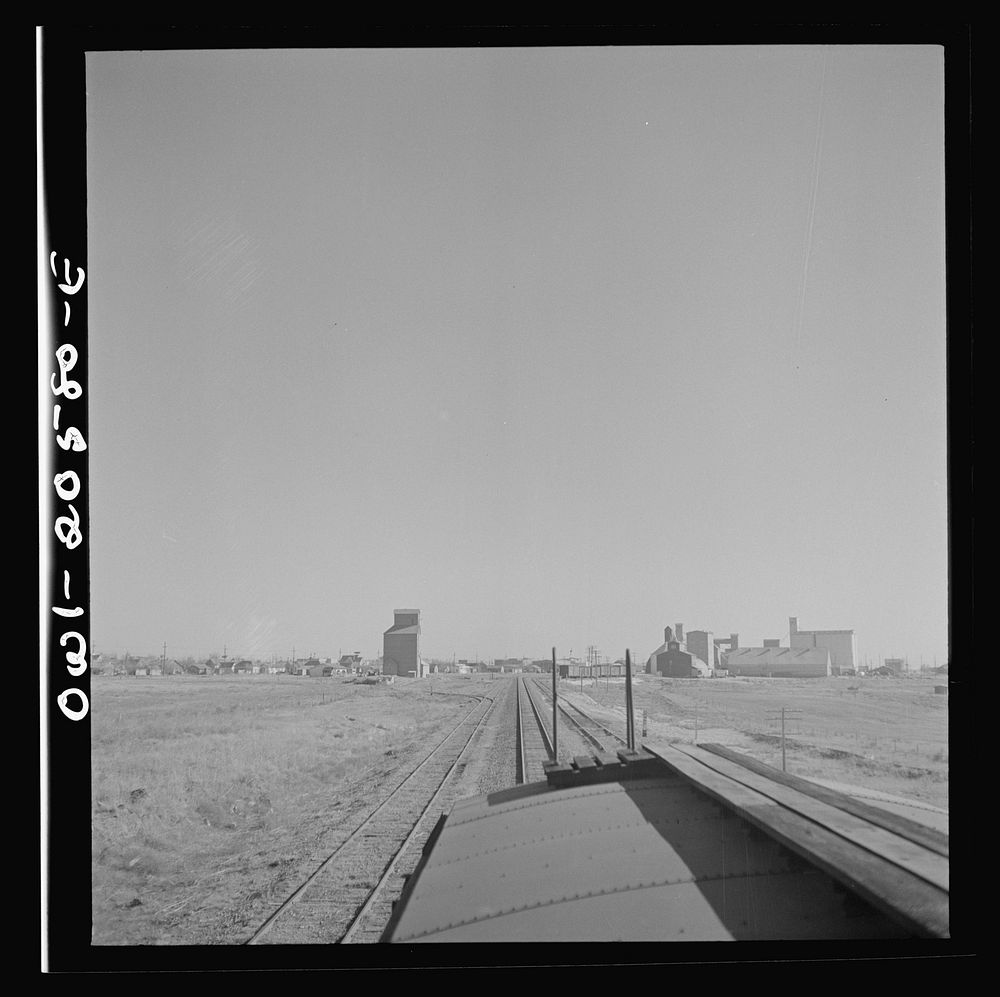 Hereford, Texas. Leaving the town on the Atchison, Topeka, and Santa Fe Railroad between Amarillo, Texas and Clovis, New…