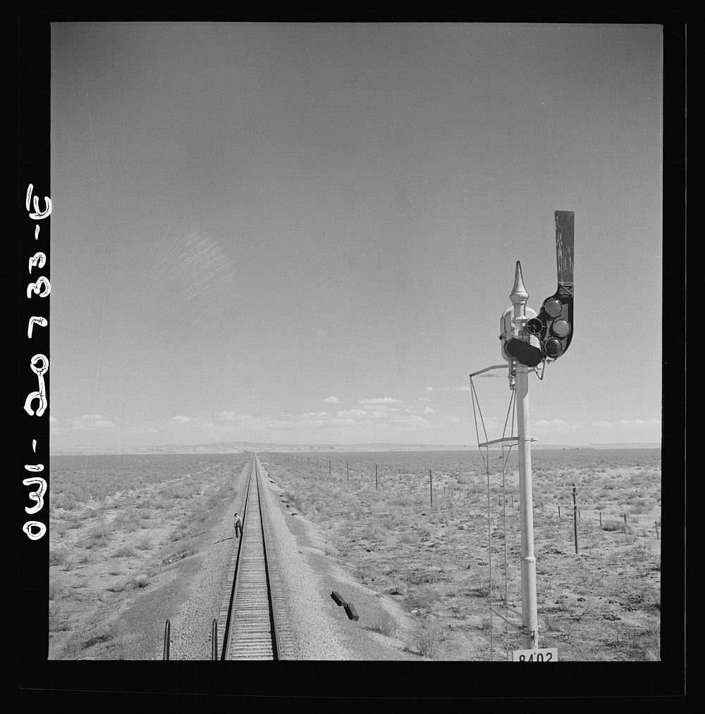 Willard, New Mexico. Flagman walks Free Photo rawpixel