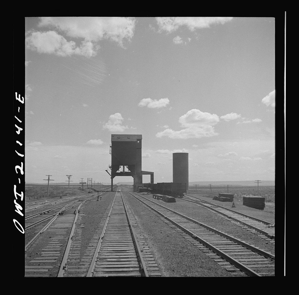 Quirk (vicinity), New Mexico. Going through the town along the Atchison, Topeka and Santa Fe Railroad between Belen and…
