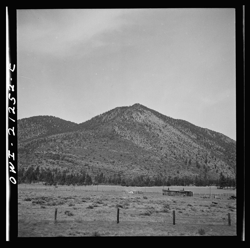 [Untitled photo, possibly related to: Flagstaff (vicinity), Arizona. Houses along the Atchison, Topeka, and Santa Fe…