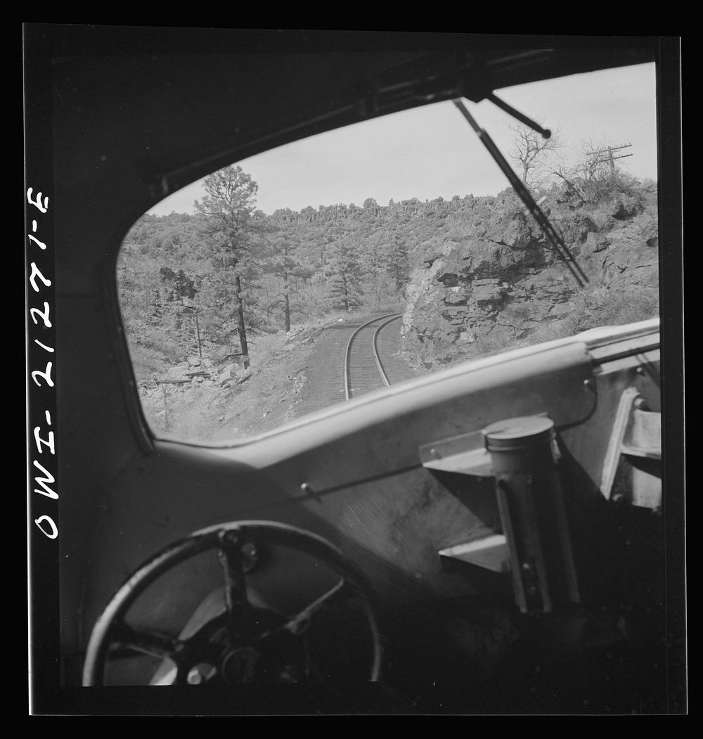 [Untitled photo, possibly related to: Williams, Arizona. On the Atchison, Topeka and Santa Fe Railroad between Winslow and…