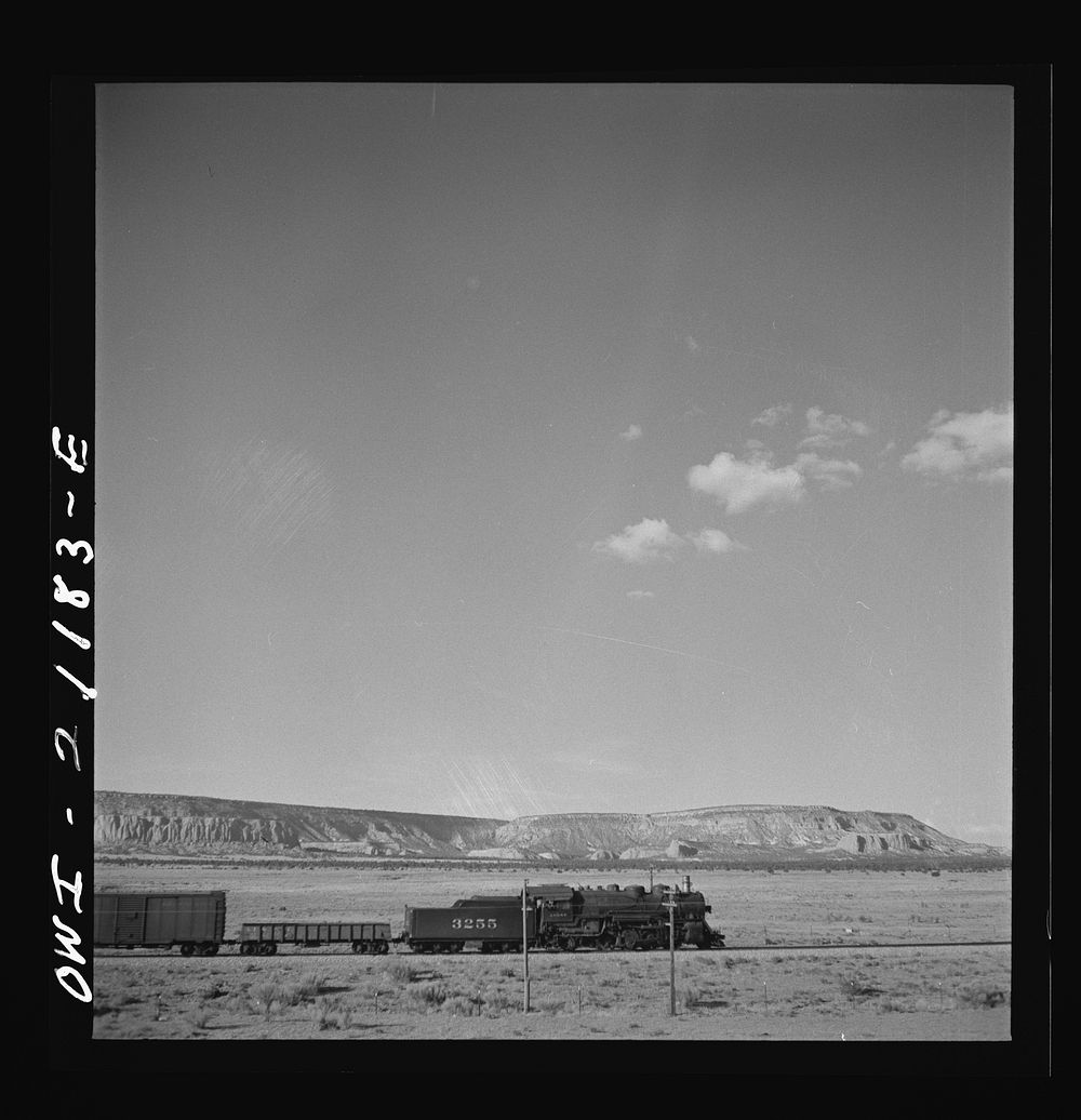 South Chaves (vicinity), New Mexico. On the Atchison, Topeka and Santa Fe Railroad between Belen and Gallup, New Mexico…