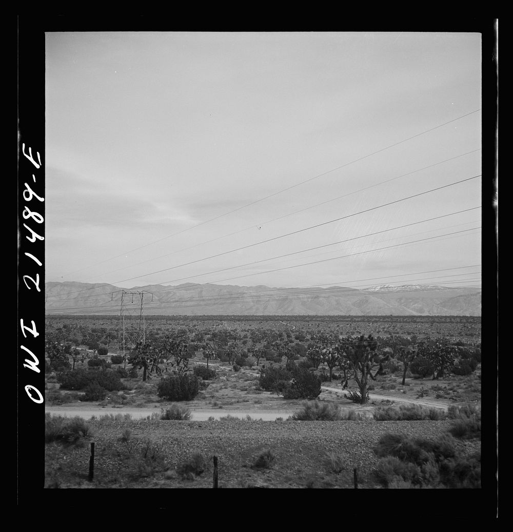Victorville (vicinity), California. Climbing the mountains on the Atchison, Topeka and Santa Fe Railroad between Barstow and…