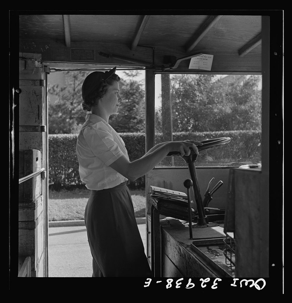 Bryn Mawr, Pennsylvania. Mrs. Helen Joyce, one of the many women now working for the Supplee-Wills-Jones Milk Company. She…