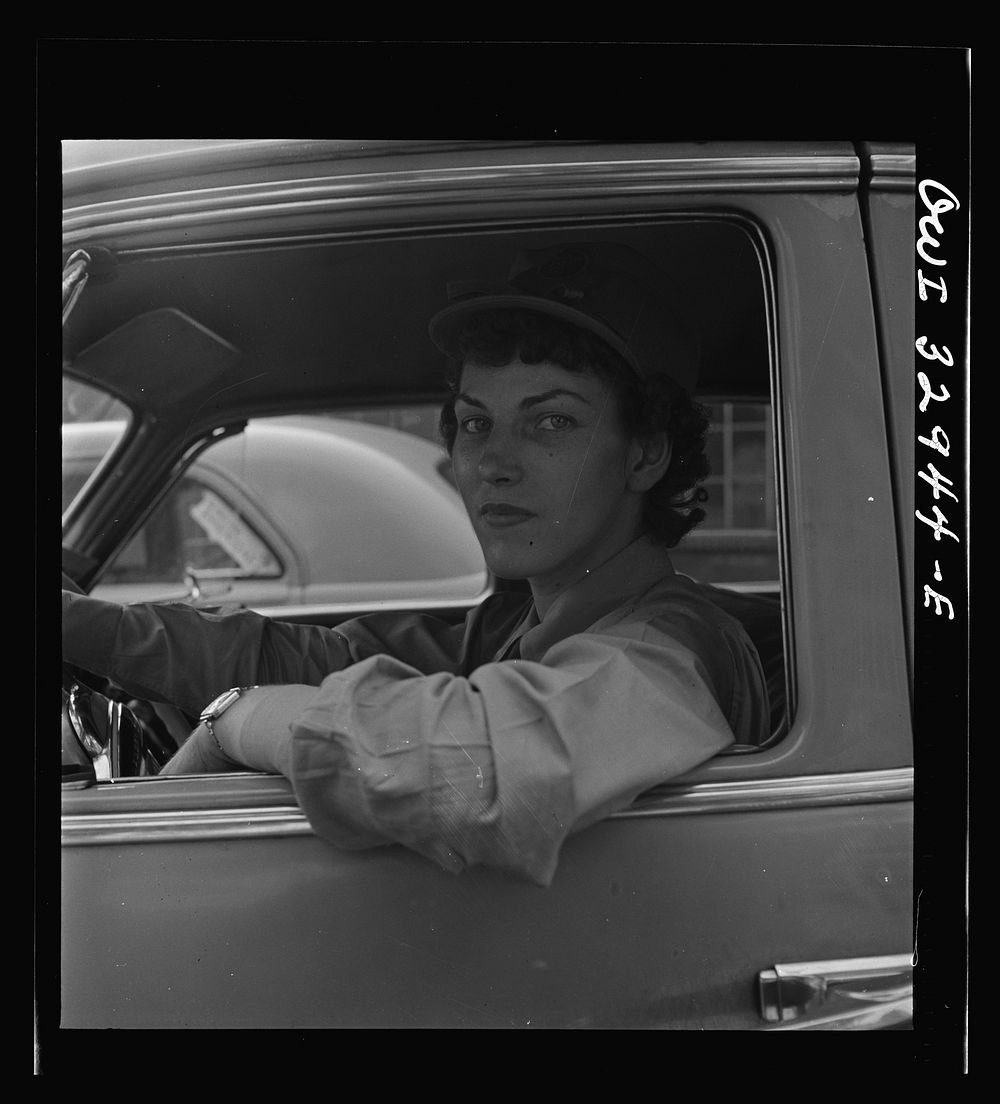 Philadelphia, Pennsylvania. Miss Sarah Grabov, a driver for the Yellow Cab Company. She was formerly employed at a dental…
