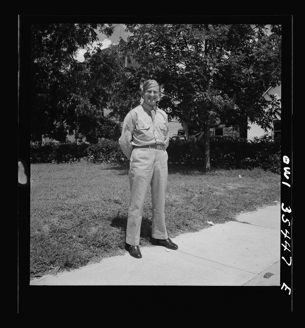 Greenville, South Carolina. Air Service Command. Sergeant John Riley of the 25th service group. His home is in Bowman, South…