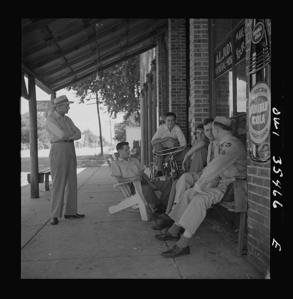 [Untitled photo, possibly related to: Bowman, South Carolina. Sergeant John Riley of the 25th service group, Air Service…