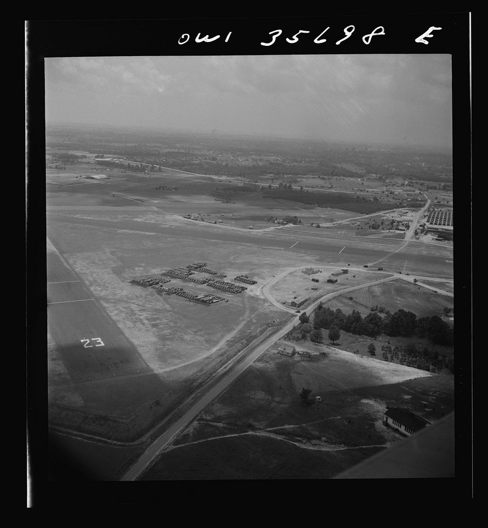 Greenville, South Carolina. Air Service Command. Air view showing the composition of a service group. Sourced from the…