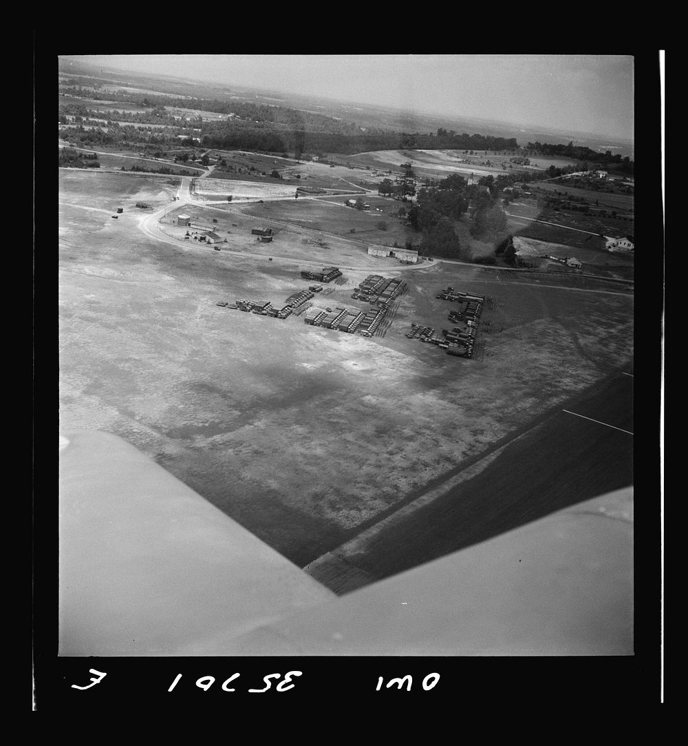 [Untitled photo, possibly related to: Greenville, South Carolina. Air Service Command. Air view showing the composition of a…