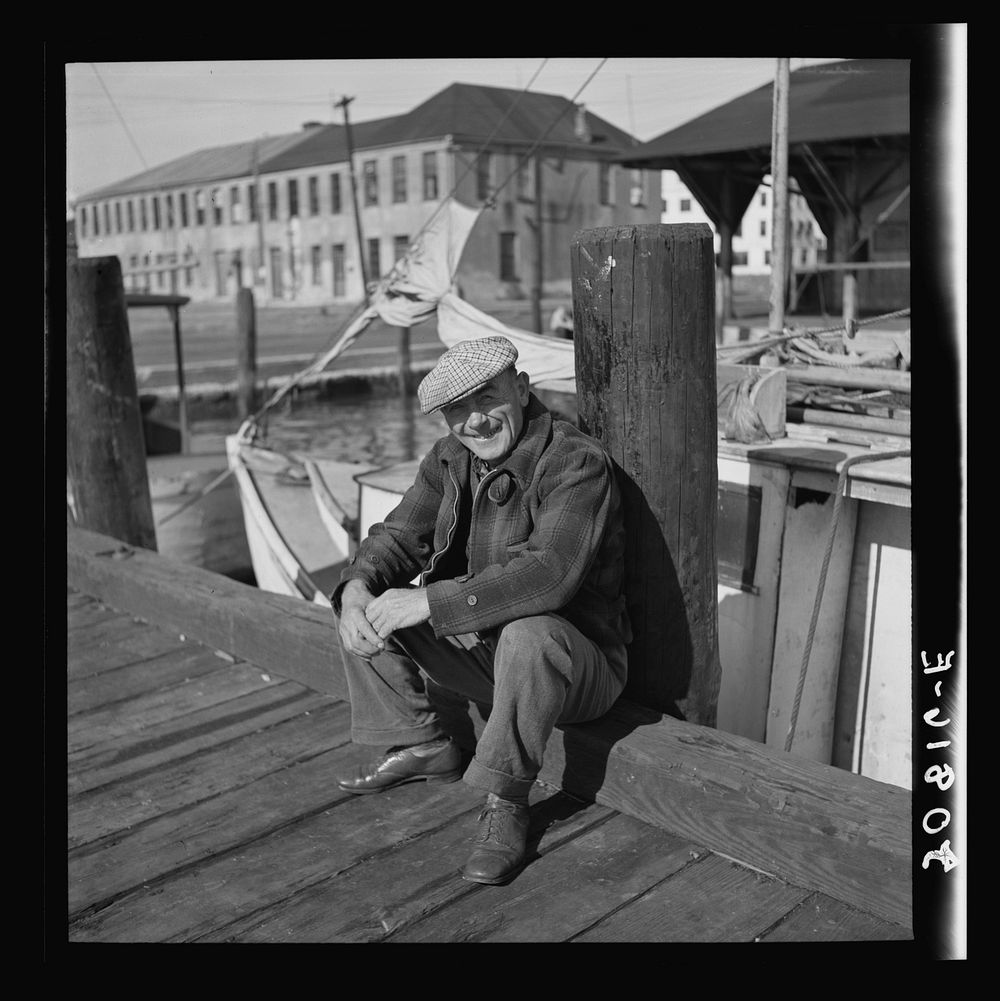 [Untitled photo, possibly related to: Fisherman on the dock, Charleston, South Carolina on Christmas Day]. Sourced from the…